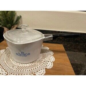 Blue Cornflower 2 QT Sauce Pan with handle and lid